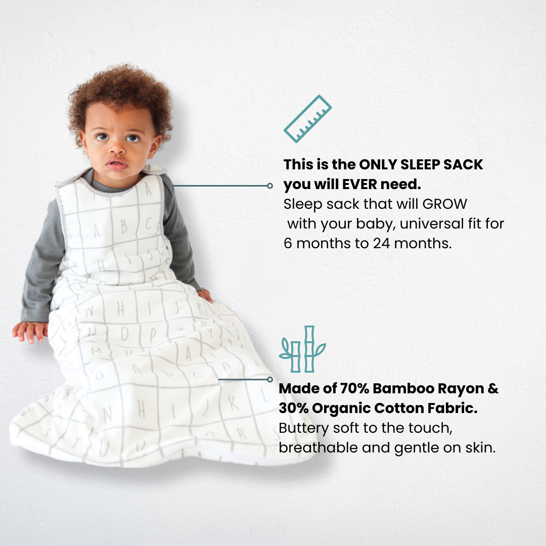 Dreambag - The only sleep sack you will ever need!Made of 70% Bamboo Rayon & 30% Organic Cotton Fabric. Buttery soft to the touch, breathable and gentle on skin.