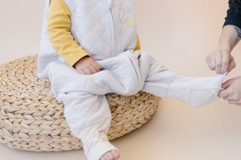Tealbee dreamsie sleep sack with legs and foldover footies