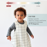 Tealbee Dreambag 0.8 TOG for Light Warmth - A lightweight and breathable Tealbee Dreambag 0.8 TOG, perfect for warmer nights, keeping your baby cool and comfortable while ensuring a safe and restful sleep.