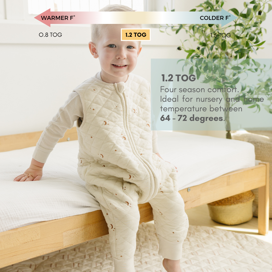 Tealbee Dreamsuit 1.2 TOG for All Seasons - Cozy and breathable, perfect for keeping your baby comfortable in all seasons.