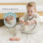 Tealbee Dreamsie with Non-slip Footies - A Tealbee Dreamsie featuring non-slip footies, providing extra grip and stability for active little ones.