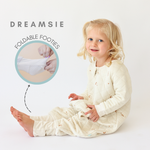Tealbee Dreamsie with sleeves and foldable footies for extra warmth.