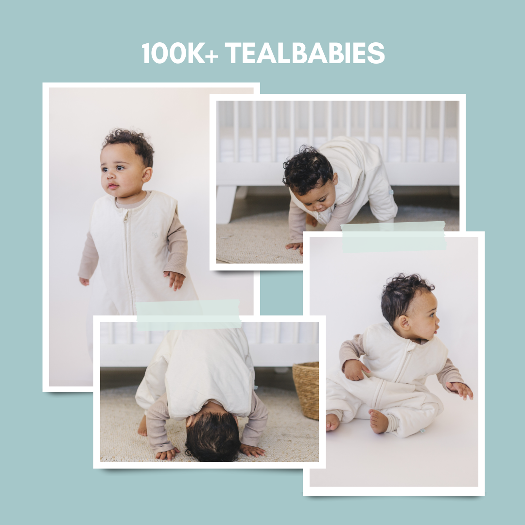Tealbee Dreamsuit for Walkers - Sleep sack with feet, perfect for active toddlers, available in sizes 12M to 4T.