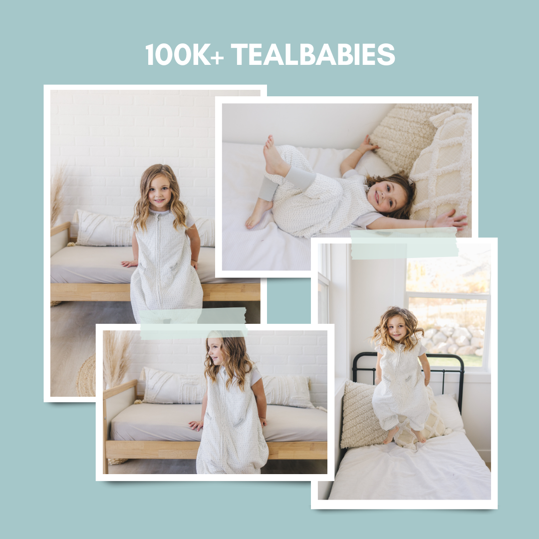 Tealbee Dreamsuit for Walkers - Sleep sack with feet, perfect for active toddlers, available in sizes 12M to 4T.