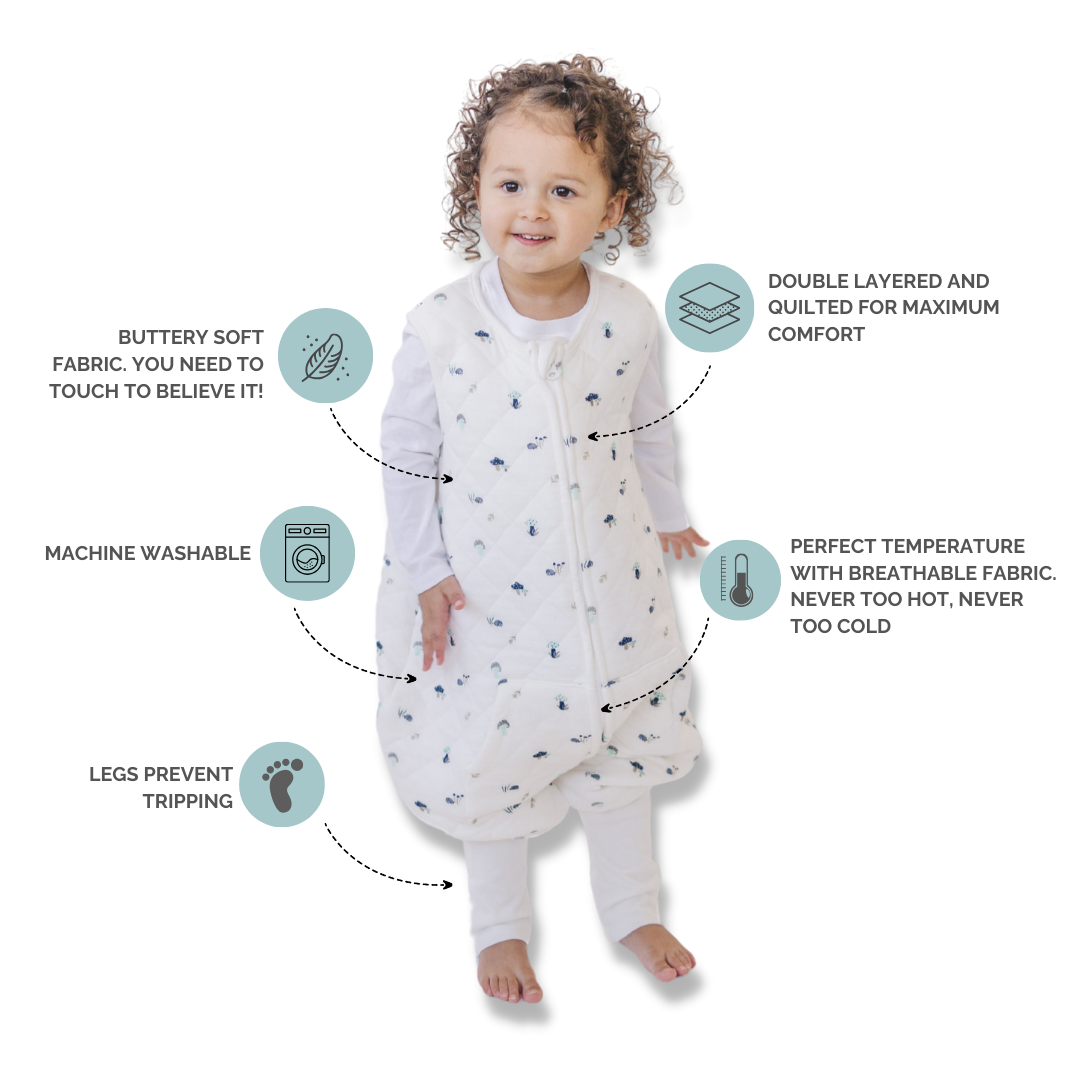 Tealbee Dreamsuit for All Ages - Available in sizes 12M to 4T, providing a snug and comfortable fit for growing babies and toddlers.