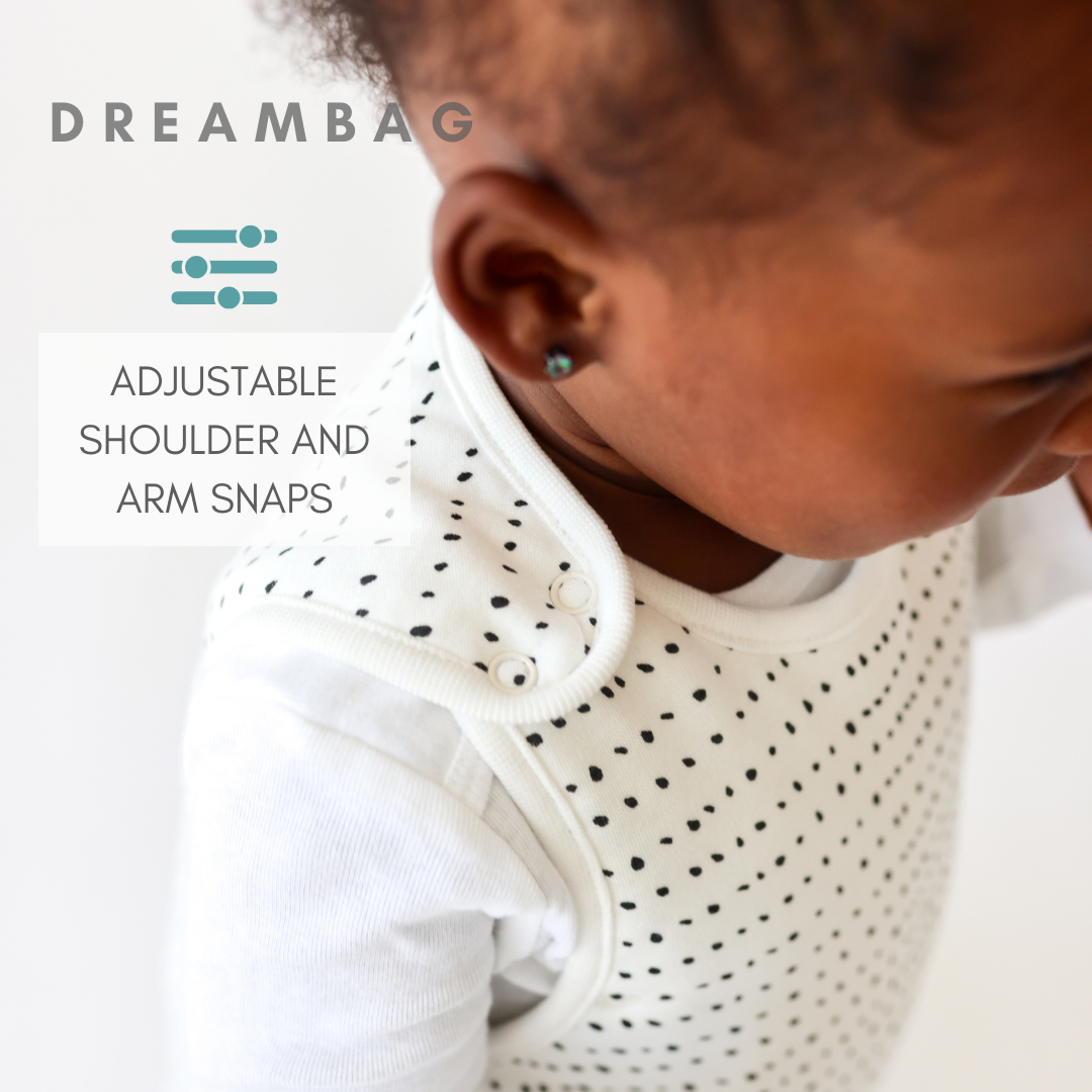 Dreambag with adjustable shoulder and arm straps for a perfect fit, growing with your baby and providing long-lasting comfort.