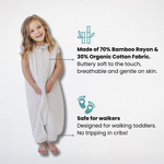 Tealbee Dreamsuit for Cozy Comfort - Crafted with a blend of 70% Bamboo Rayon and 30% Organic Cotton for a soft and cozy sleep experience.