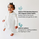 Tealbee Dreamsuit for Cozy Comfort - Crafted with a blend of 70% Bamboo Rayon and 30% Organic Cotton for a soft and cozy sleep experience.