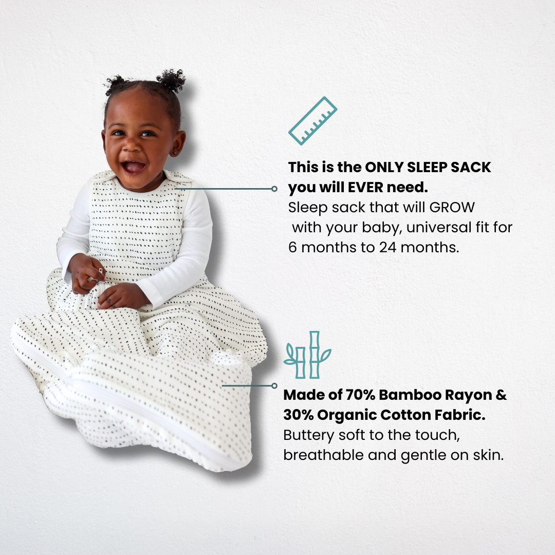 Dreambag - The only sleep sack you will ever need!Made of 70% Bamboo Rayon & 30% Organic Cotton Fabric. Buttery soft to the touch, breathable and gentle on skin.